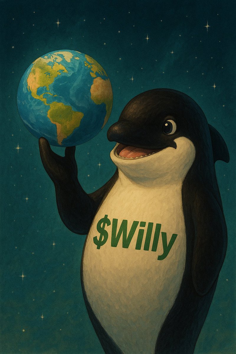 Look at the charts.
Now look at the vibe.
Now look at the community.
Now look at how early you are.

WE ARE WORKING HARD HERE
This is your $WILLY moment.
Don’t miss it again.

Buy before <a href="/orca_so/">Orca 🌊</a> ‘s candles: Gn4CxKzRUQ7tu4o7YzVEsSdzr5Mfn6CcrGSCeywqwave