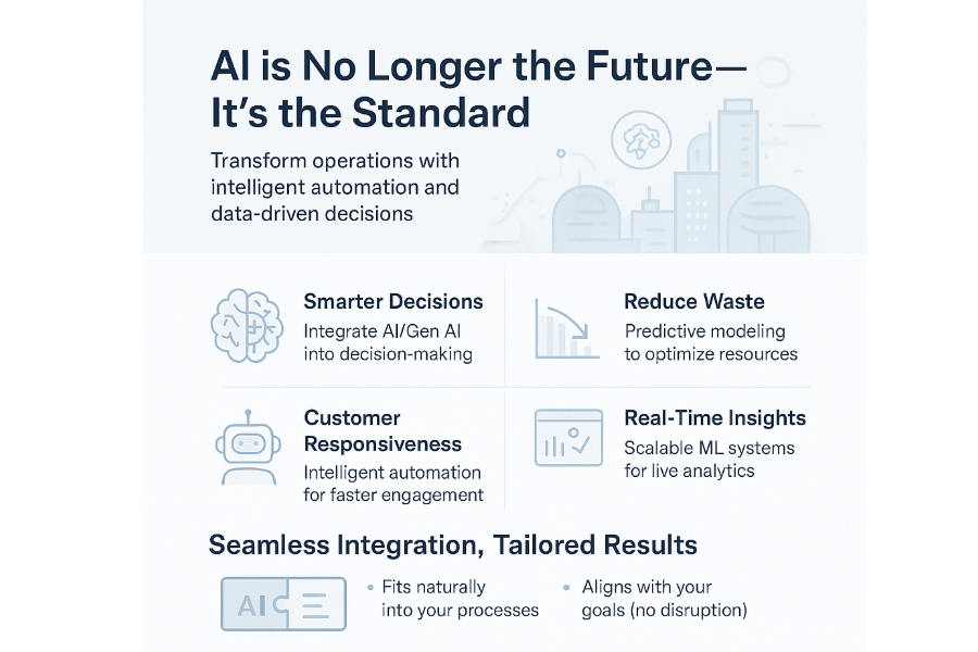 AI isn’t the future of operations. 
It’s the standard. 
 
Kaytics builds AI systems to cut costs, speed up decisions, and automate growth.