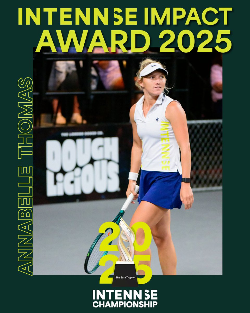 INTENNSE Impact Award – Annabelle Thomas
Impact isn’t just about winning points — it’s about changing the game.

Annabelle Thomas did exactly that, earning the 2025 INTENNSE Impact Award for her leadership, grit, and unmatched presence.