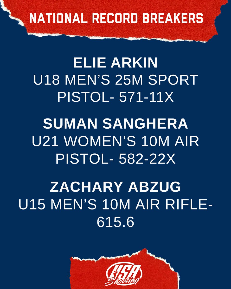 Great job to our recent national record breakers!! 👏🎯

#ShootingSports #OlympicShooting #USAShooting