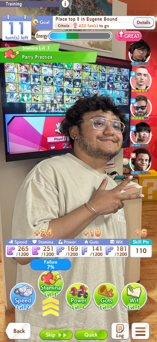 I introduce to you:
Umamsume: Smasher Derby

Train your GOAT to become the best player in the world!