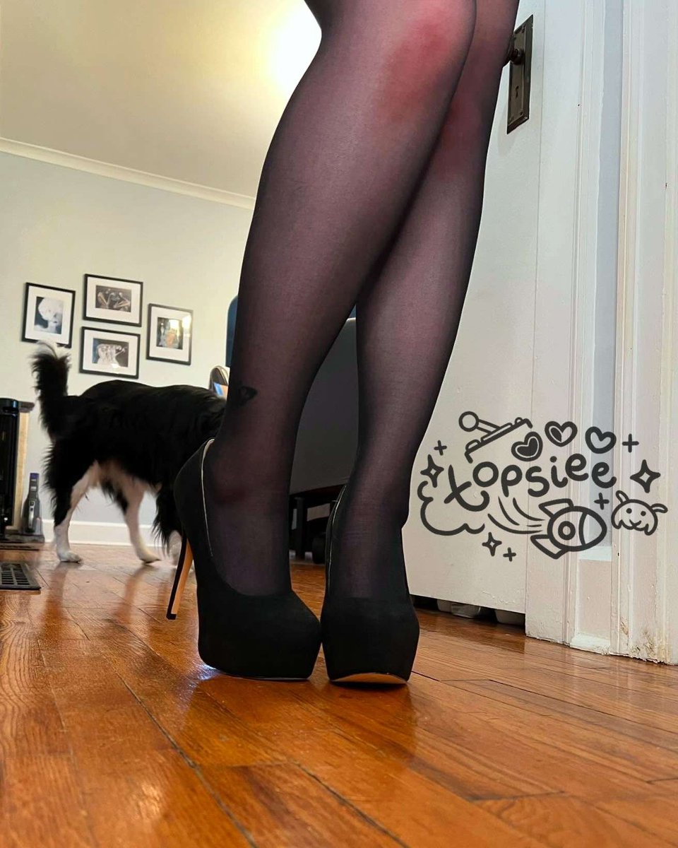 heels and nylons :D who am i stepping on?