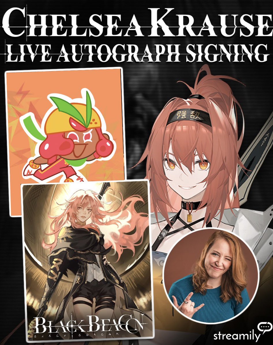 Tomorrow is my live Streamily signing on TikTok! 4:30pm PT! I have prints of Grapefruit Cookie, Surena Lysandra, Xin, and Ereshan! Hope you’ll at least stop by and say hi! tiktok.com/@chelseamkraus…