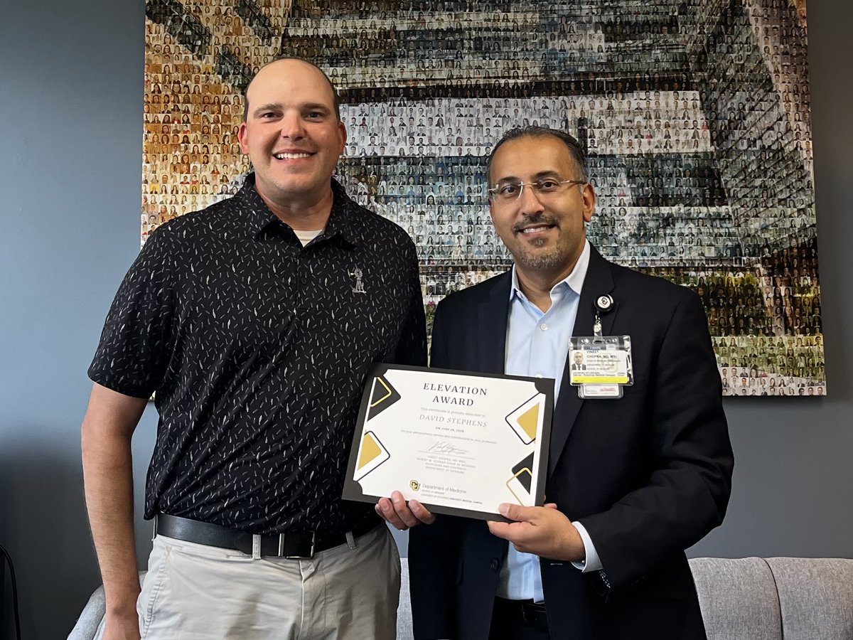 CU Department of Medicine (@cudeptmedicine) on Twitter photo Big cheers to our June Staff Elevation Award winner, David Stevens! 🎉 From bridging the gap between lab staff & leadership to creating a supportive, efficient work environment, Dave’s leadership has made a huge difference. Congrats, Dave! 👏 Big cheers to our June Staff Elevation Award winner, David Stevens! 🎉 From bridging the gap between lab staff & leadership to creating a supportive, efficient work environment, Dave’s leadership has made a huge difference. Congrats, Dave! 👏