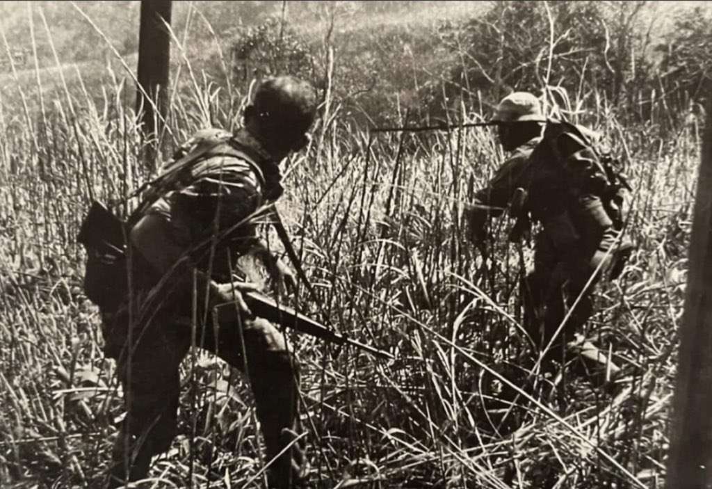 Special Forces legends Billy Waugh and Melvin Hill on the ground