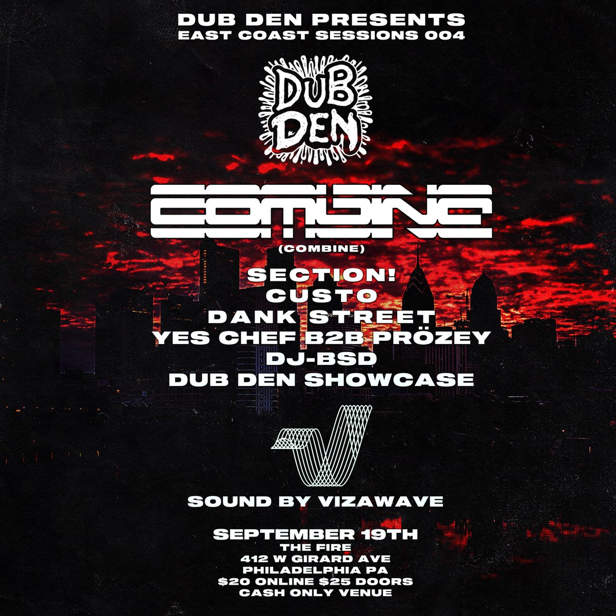 ChefWamp (Ethan) (@chefwamp) on Twitter photo New <a href="/dubdenrecords/">Dub Den Records</a> show in Philly on September 19th featuring Combine, Section!, Custo, Dank Street, Yes Chef B2B Prözey, DJ BSD and the Dub Den Showcase presented by Chuna, Gran, and Viziion😤 New <a href="/dubdenrecords/">Dub Den Records</a> show in Philly on September 19th featuring Combine, Section!, Custo, Dank Street, Yes Chef B2B Prözey, DJ BSD and the Dub Den Showcase presented by Chuna, Gran, and Viziion😤