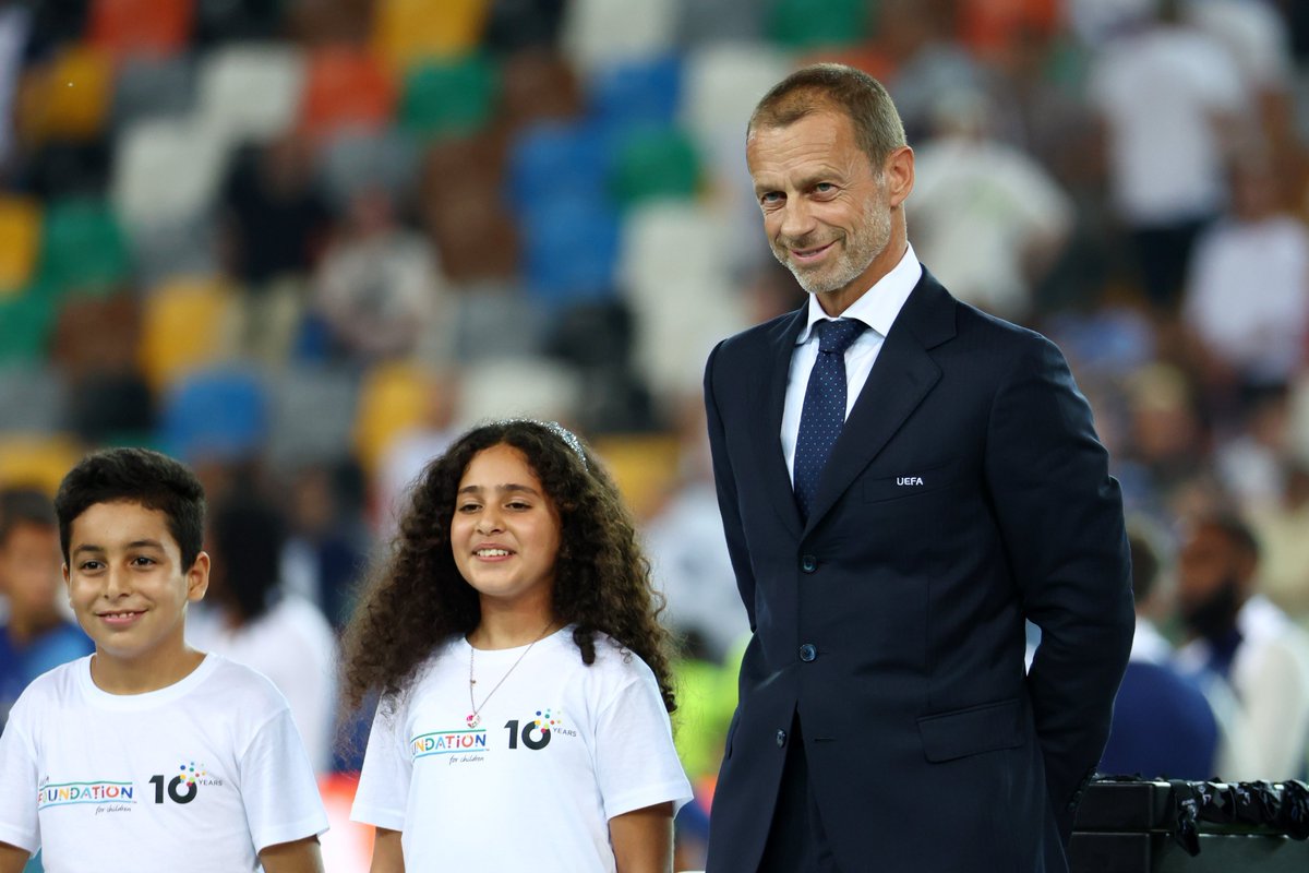 UEFA (@uefa) on Twitter photo Two Palestinian refugee children are taking part in the medal ceremony alongside UEFA President Aleksander Δeferin at the 2025 UEFA Super Cup following an invitation from the <a href="/UEFA_Foundation/">UEFA Foundation</a> for Children. Two Palestinian refugee children are taking part in the medal ceremony alongside UEFA President Aleksander Δeferin at the 2025 UEFA Super Cup following an invitation from the <a href="/UEFA_Foundation/">UEFA Foundation</a> for Children.