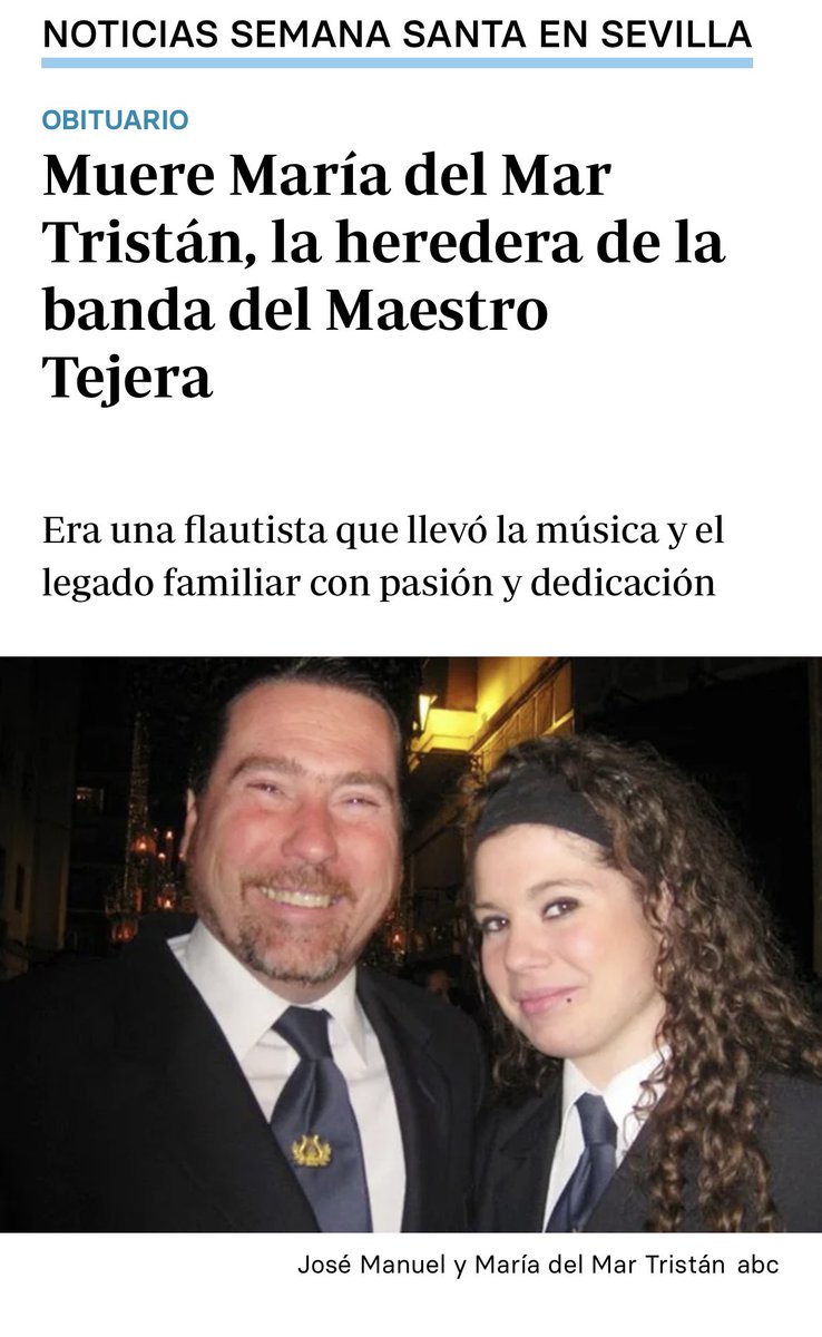 Ha llegado al #cielo un #Ángel con un lazo rojo con el que nos regaló con su #música todo lo que llenaba su corazón: #bondad, #generosidad, #humanidad, #Amor, #alegría y #Esperanza. <a href="/MaestroTejera/">Maestro Tejera</a> <a href="/GRayoVictor/">Víctor García-Rayo</a> <a href="/ccyttveracruz/">BCT Vera-Cruz Utrera</a> <a href="/aathsevilla/">AETHSH</a> #ASacro #TDSCofrade <a href="/carmeen_gut/">Carmen Gutiérrez</a> #Sevilla