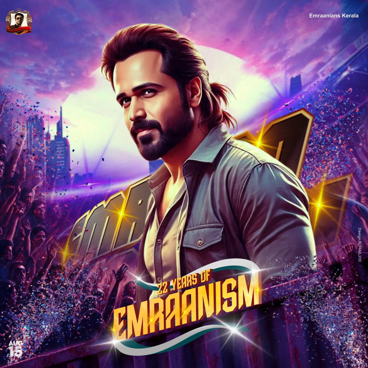 ehfckerala's tweet photo. Here's The Official Common DP Of #22YearsOfEmraanism 
From Emraanians 🔥🤍
@emraanhashmi 📈💜
.
.
.
Designer:@suhailx10_desig 
.
#emraanhashmi #officialcdp #emraanians #emraanianskerala https://t.co/ruGWcp4z42