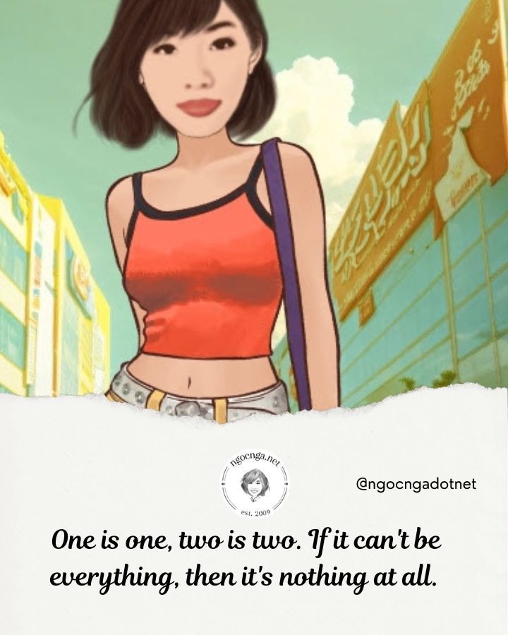 ngocngadotnet's tweet image. 1️⃣💯🚫 #BlackAndWhite #AllOrNothing #NoMiddleGround
Yī jiù shì yī, èr jiù shì èr. Rúguǒ bù néng shì quánbù, nà jiù shénme dōu bú shì.
#1quotein3languages #chinesequotes #dailychinese #chinesewords #putonghua #weibo #pinyin #quote
ngocnga.net/all-or-nothing…
