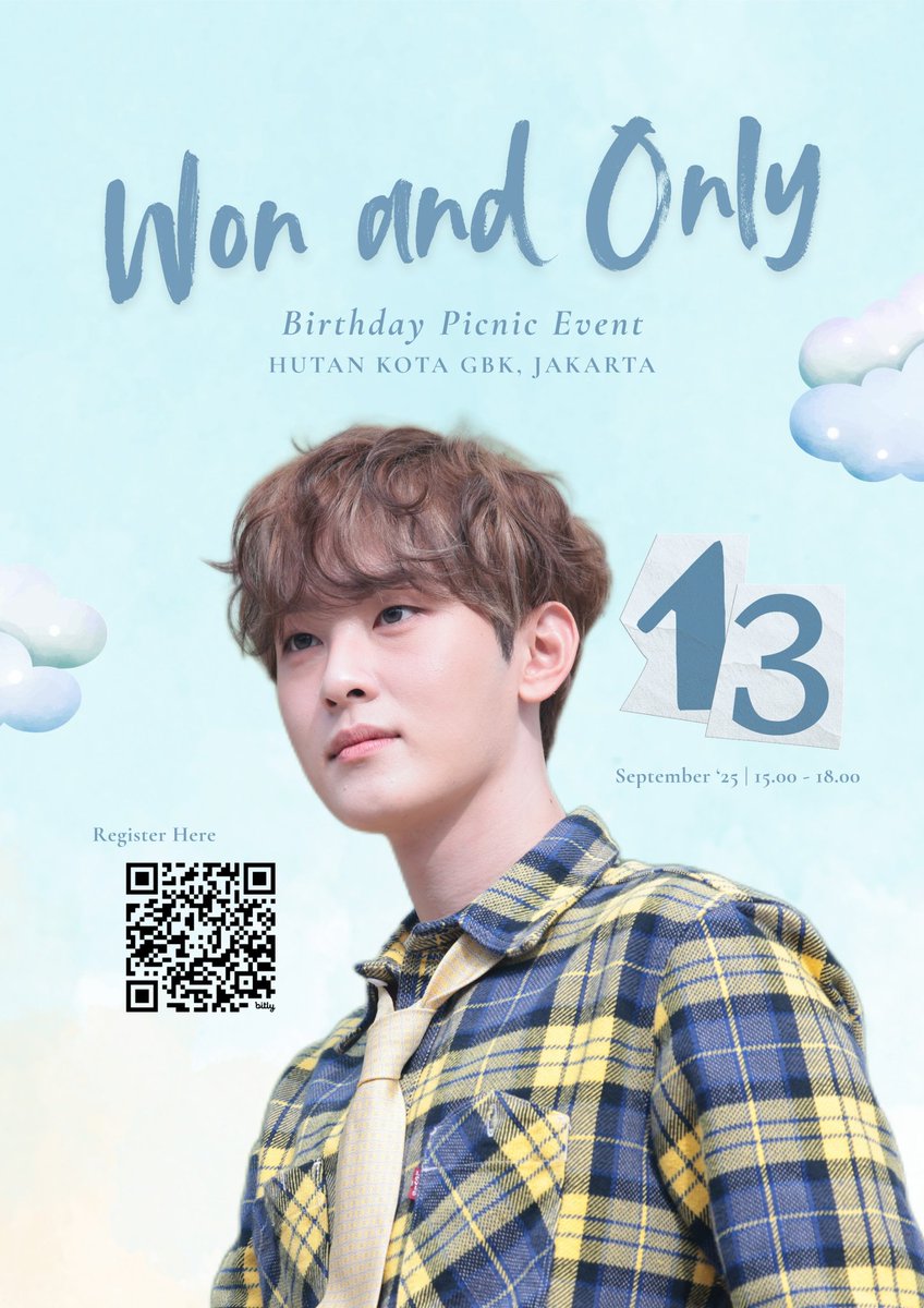 "Won and Only"
Birthday Picnic Event
by 아키라 라떼 마하라니

September 13 '2025
Hutan Kota GBK, Jakarta
15.00 - 18.00

register here bit.ly/WONandONLY (RSVP)

#소디엑 #원현식 #WONandONLY