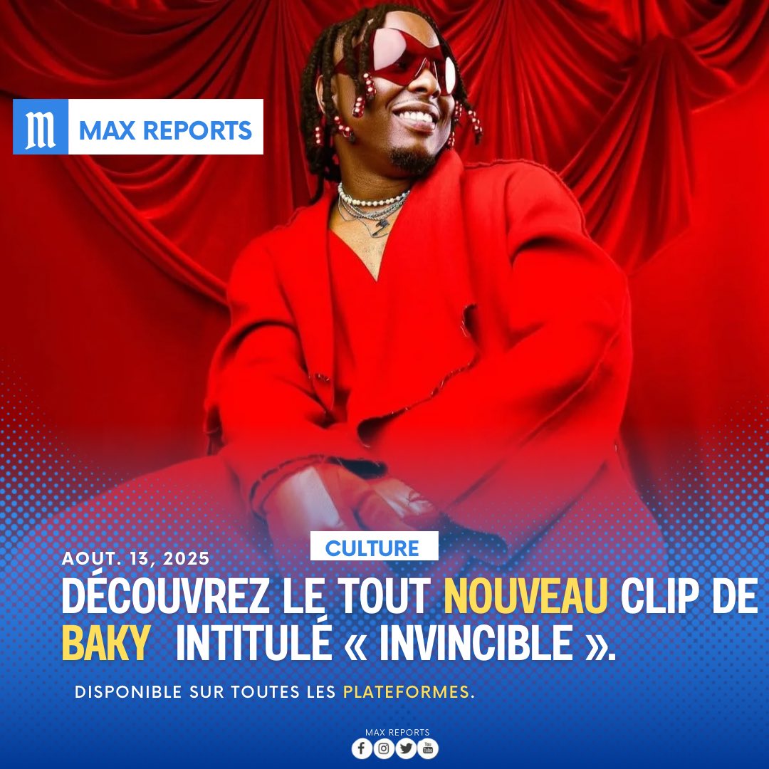 max_reports's tweet photo. Découvrez le tout nouveau clip de Baky  intitulé « INVINCIBLE », disponible sur toutes les plateformes.  

Restez connectés avec l’artiste pour ne rien manquer de son actualité. Likez, commentez et partagez ! @realbakypopile https://t.co/MKt6OX9xVk