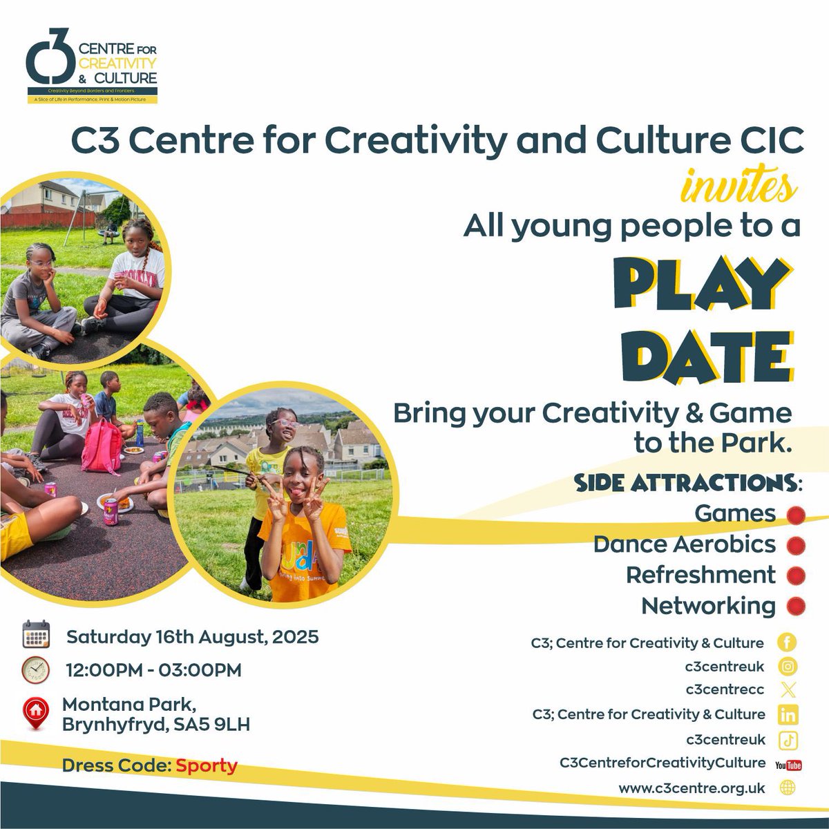c3centrecc's tweet image. This is Creativity in the great outdoors. We welcome youths &amp;amp; families to this beautiful outing.

Come with your games &amp;amp; fun as we make memories in the park. Cheers to an eventful summer of fun. See you there!

#youthwork
#families
#summeroffun
#creativity
#fun
#games
#recreation