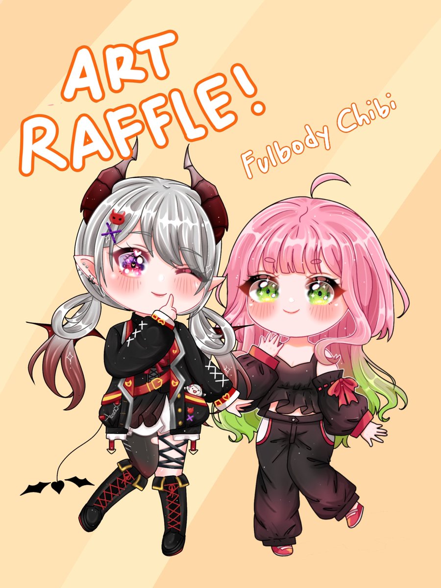 🌸ART RAFFLE 🌸 giveaway art ‼️

🌸2 winners - Will get full body chibi illustration🩷
And 3 other winners will get ych chibi stuck:3🩷

🌸To enter:
✨ Follow me
✨like +retweet 
✨ Comment "me" 

🌸Ends  August 20th✨
good luck :3

#artraffle #giveawayart