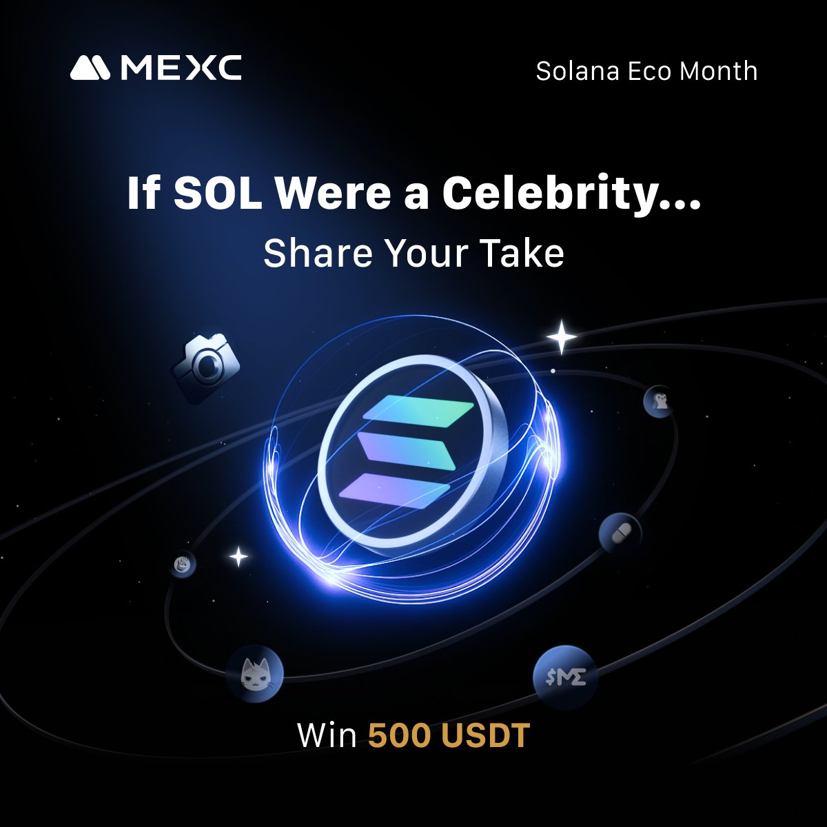 ⭐️ MEXC x Solana Giveaway! 

If $SOL were a celebrity, who would it be? Drop your take and WIN

How to Join:
1️⃣ Follow <a href="/MEXC_Official/">MEXC</a> 
2️⃣ Comment your celeb pick for $SOL
3️⃣ Add your MEXC UID + #MEXC

🎁 20 lucky winners share 500 $USDT
⏰ Ends Aug 18

👇 Join $SOL Eco Month to