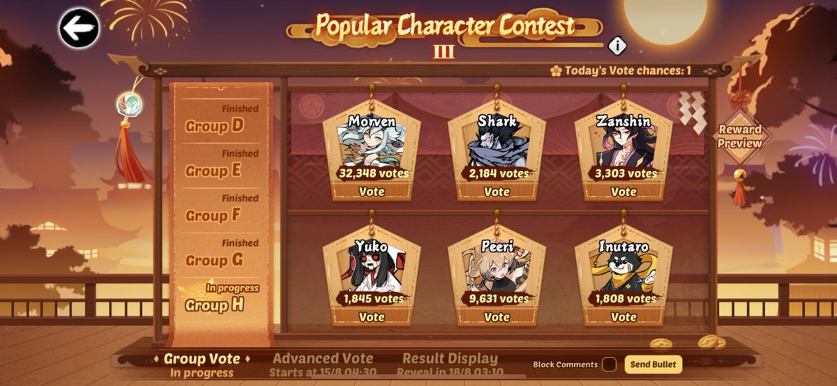 Ninjas, Greetings!
Popular Charactor Contest III Section H is on-going now! Come and vote for your favorite Ninja!