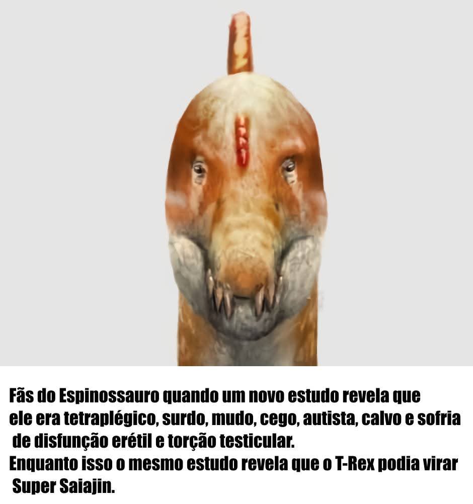 celdzin's tweet photo. @Jmpadilhaa Poderia ser pior, vc poderia ser um espinossauro https://t.co/qwzoq1RLzJ
