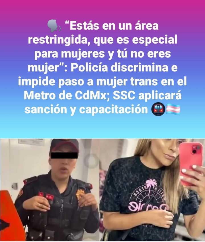 CandyHoneyLiz's tweet photo. Un vato vestido de mujer NO ES MUJER 
La SSC es quien necesita sanción, capacitación y lentes para distinguir bien.
Mis respetos para la policía. https://t.co/AfvwYzFwj9