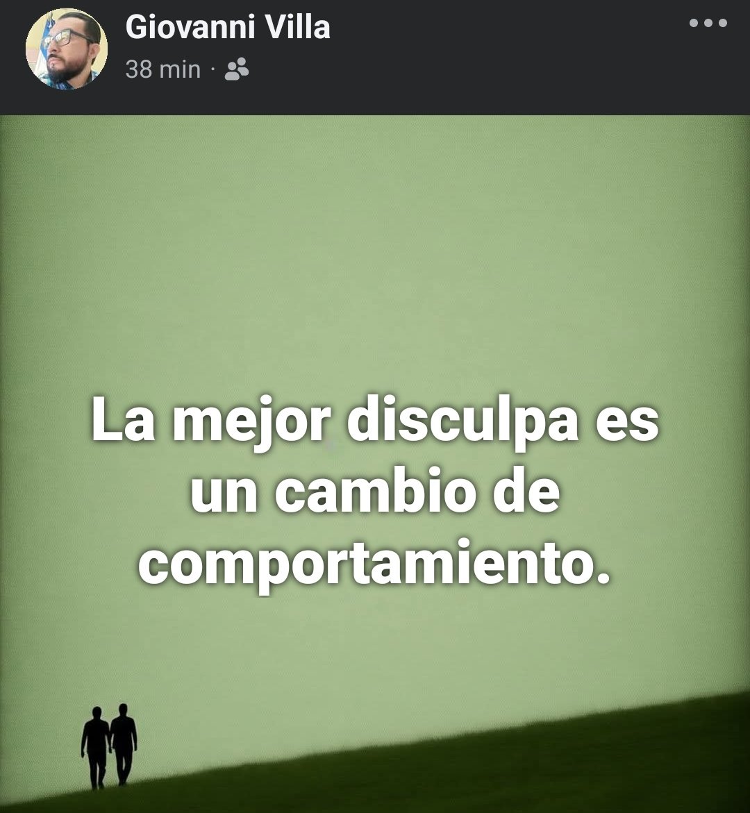 Giovanni_V10's tweet photo. La mejor disculpa es un cambio de comportamiento. https://t.co/iKRwcazXaF