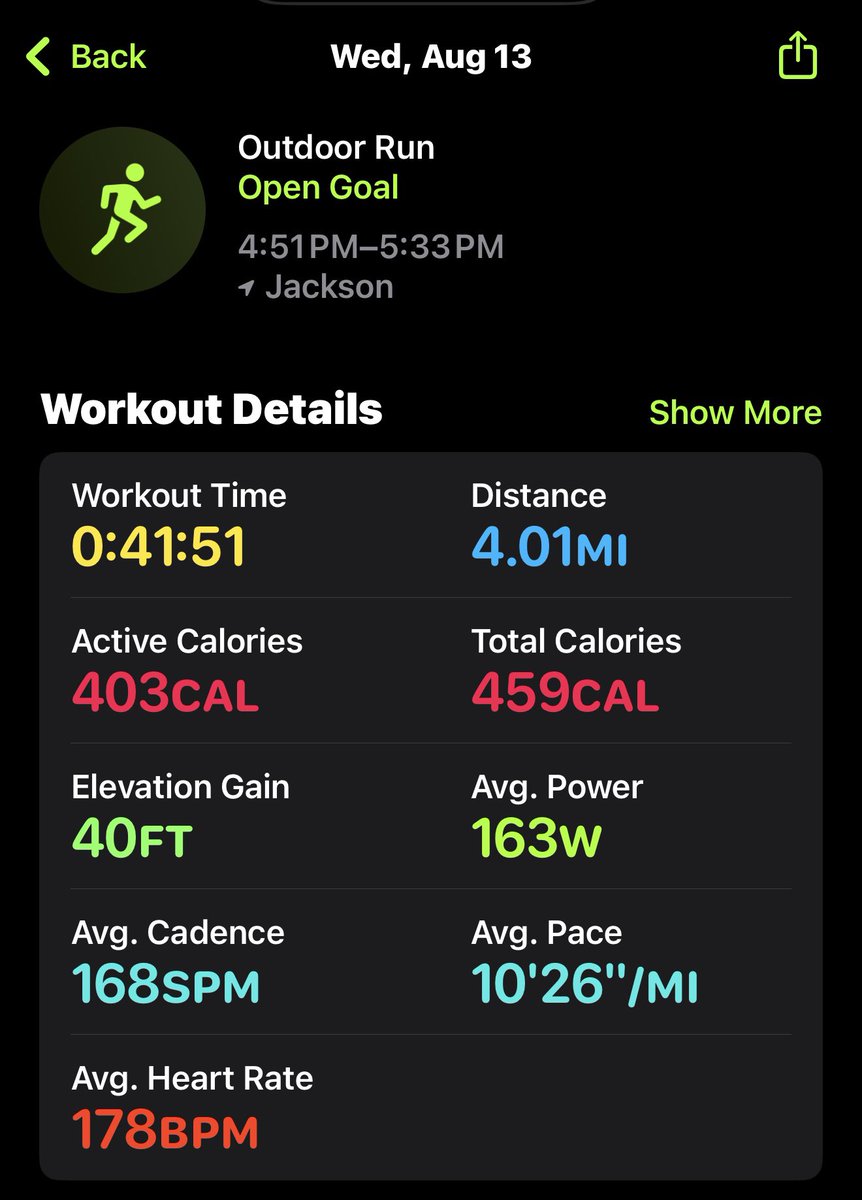 ThemDawgsHell11's tweet photo. Decided to get some miles in this afternoon after work. I was only going to run/jog three miles but decided to do the extra mile. I hope that everyone has a great week.#ItsYourPace #ItsYourRace #StrivingAndMotivation #NoOneIsLeftBehind #MeetYouAtTheFinishLine https://t.co/MKun4MD6GN