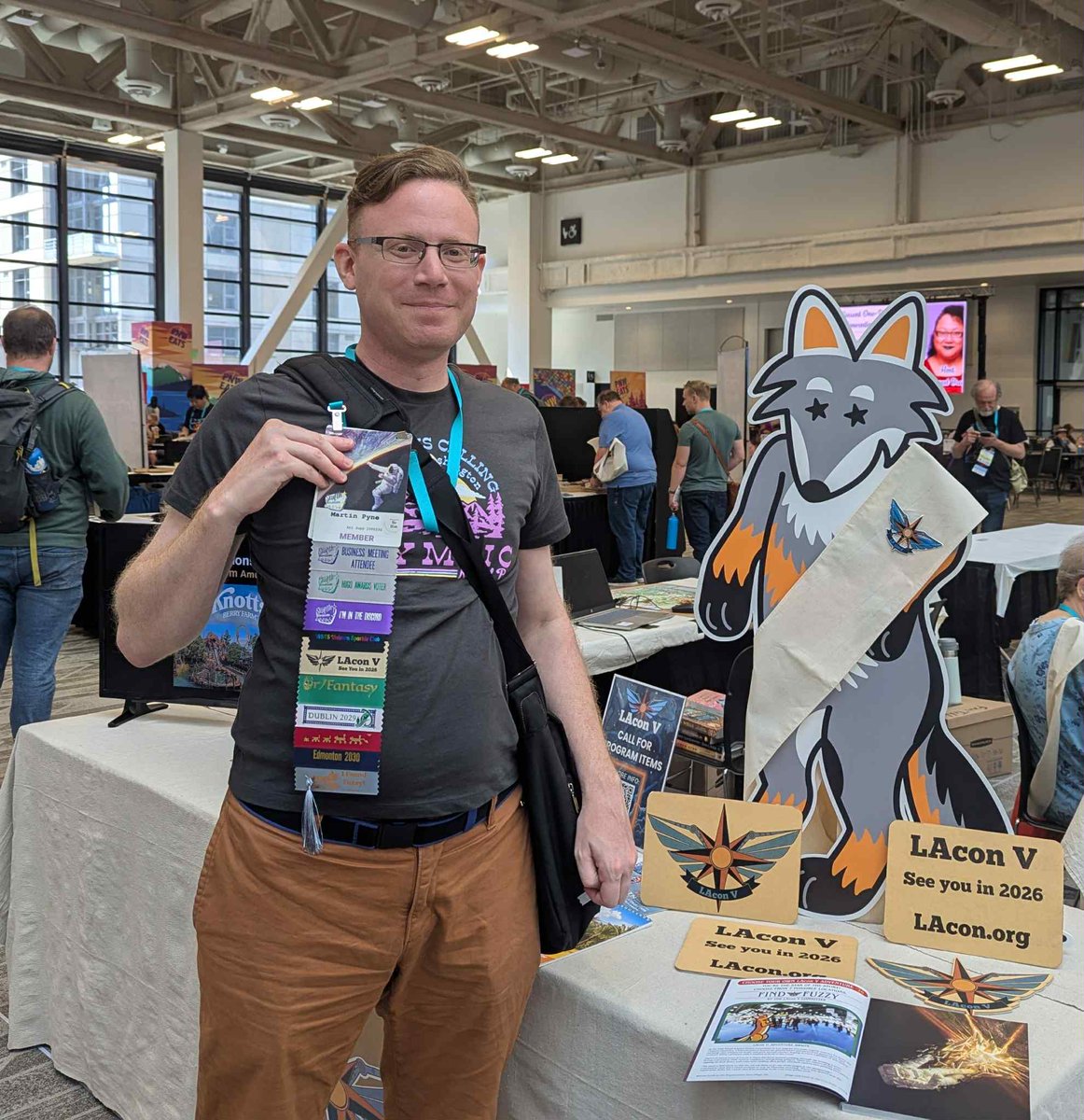 Congratulations to Martin Pyne, the first person to find Fuzzy in our choose-your-own-adventure game at <a href="/seattle2025/">Seattle Worldcon 2025</a>. 🎉