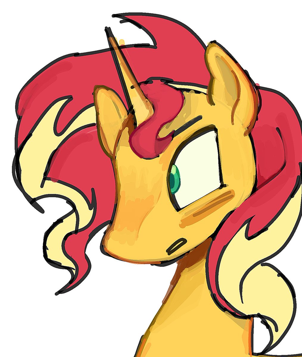 Sunset Shimmer from Yesterday I never really Finished. Suppsoed to be suntrix but I was sleeeepy
