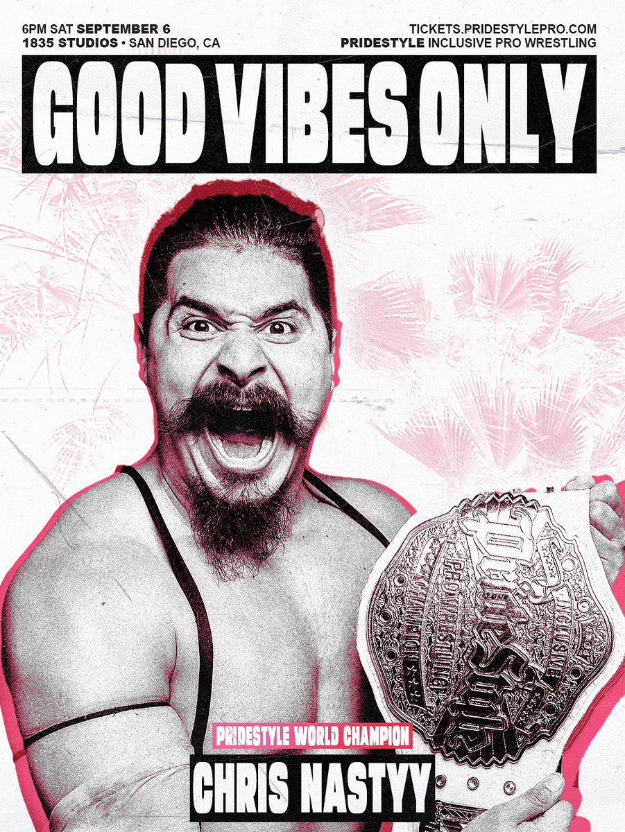 PrideStyle π€ Inclusive Pro Wrestling (@pridestylepro) on Twitter photo PrideStyle World Champion πππ₯ππ¦ π‘ππ¦π§π¬π¬ live in San Diego!
Theres only two rules, π‘π’ ππππ’π§π¦ & πππ‘πππ₯π¦ π’π‘ππ¬!
DOORS & BAR OPEN AT 6PM
PrideStyle: ππ’π’π π©ππππ¦ π’π‘ππ¬
Sat 9/6 β’ 6PM β’ 1835 Studious β’ San Diego
tickets.pridestylepro.com PrideStyle World Champion πππ₯ππ¦ π‘ππ¦π§π¬π¬ live in San Diego!
Theres only two rules, π‘π’ ππππ’π§π¦ & πππ‘πππ₯π¦ π’π‘ππ¬!
DOORS & BAR OPEN AT 6PM
PrideStyle: ππ’π’π π©ππππ¦ π’π‘ππ¬
Sat 9/6 β’ 6PM β’ 1835 Studious β’ San Diego
tickets.pridestylepro.com
