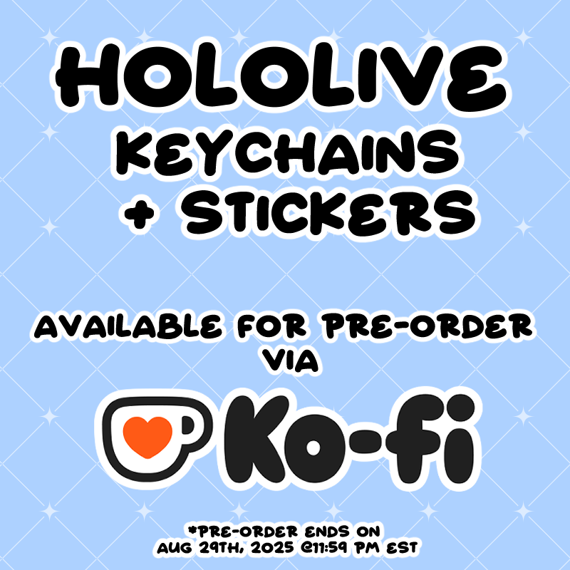 ami_lunami's tweet photo. 🔄+❤️appreciated!

Pre-orders for Hololive keychains + stickers is now open on my Ko-fi shop until Aug 29th @ 11:59 PM EST! 

Worldwide shipping is available! 
Estimated ship out date will be around mid-September.

Link to shop ⬇️
https://t.co/SEM90TsAls

#IRySart #inART #KFPicasso