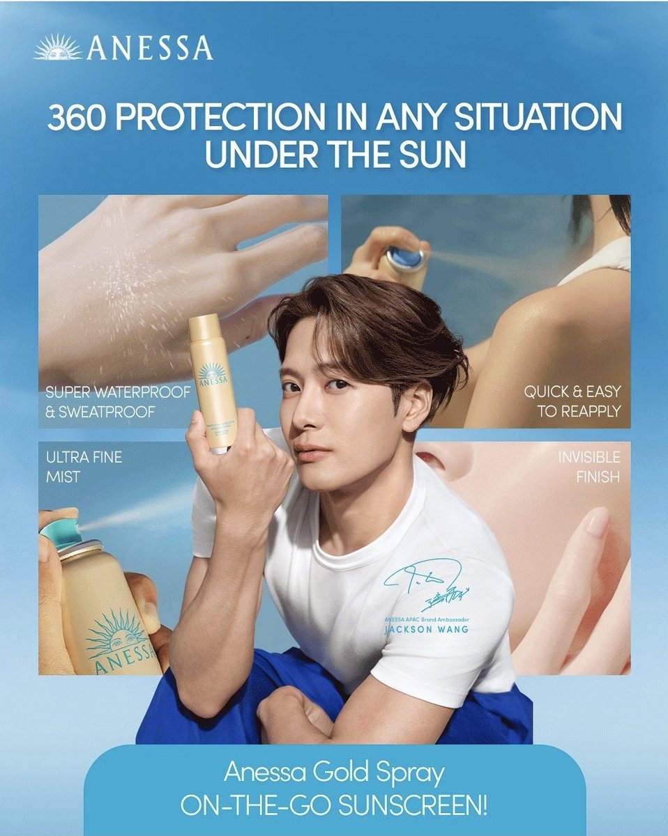 wildflwrss's tweet photo. Calling all Indonesian Ahgases 🐥💚

Level up your sun protection with Anessa Gold Spray Sunscreen 💛
Perfect for concerts, outdoor days &amp; daily glow ✨

🛒 Get it on Shopee Indonesia 👉  https://t.co/PMaFIZrmyy

#JACKSONWANG #잭슨 #王嘉尔 https://t.co/9ajZ2ixyPL
