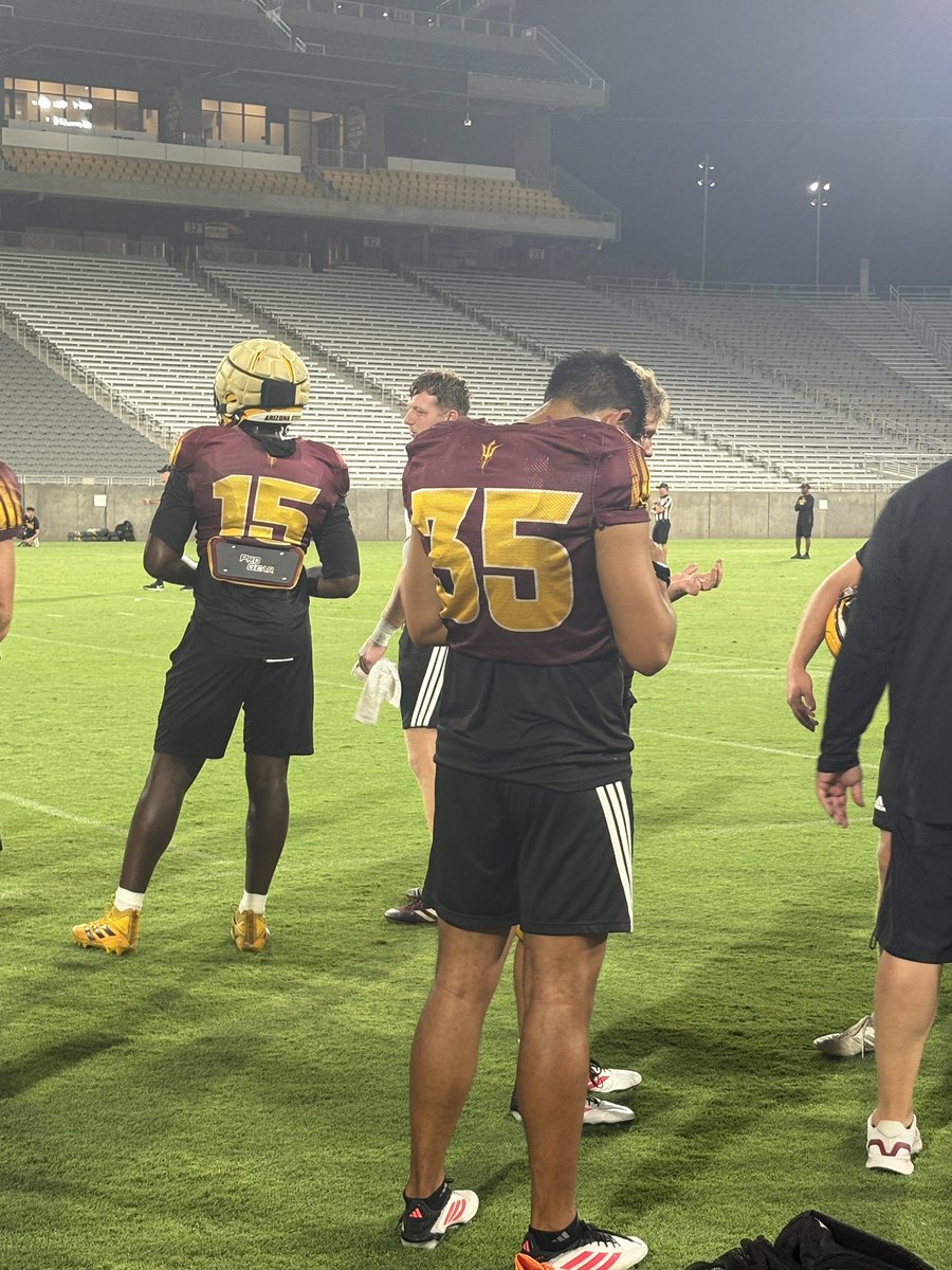 EthanIgnatovsky's tweet photo. Arizona State kicker Jesus Gomez just hit back-to-back 50-yard field goals. One from the left hash, one from the right. 

The Eastern Michigan transfer has a cannon for a left leg. 

@CronkiteSports https://t.co/vBHZjEFSF6