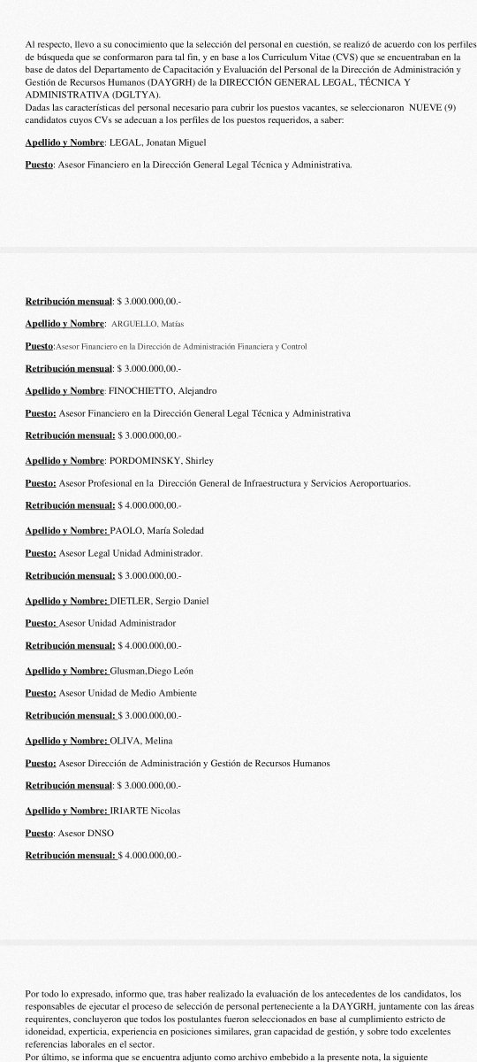 <a href="/ArgTransporte/">Secretaría de Transporte</a> <a href="/ANACargentina/">ANAC</a> Parece que estas haciendo valer los sueldos de tus asesores. 
Mientras tanto <a href="/fedesturze/">Fede Sturzenegger</a> repite las boludeces que le dice Hernan Gomez, que el sector aeronautico gana mucho. Si ganan mucho sus asesores, los demas, ganan la menos de la mitad.