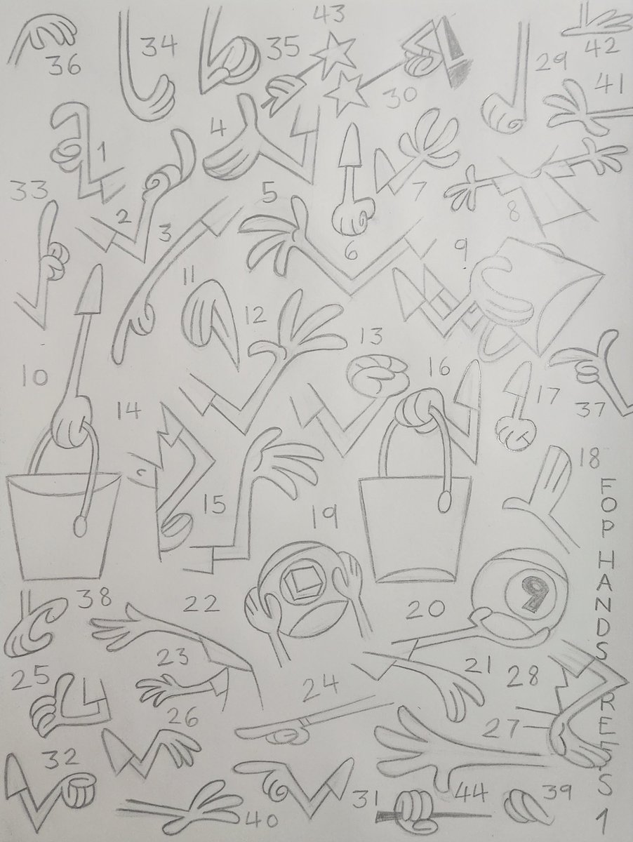 Making refs of hand poses from The Fairly Oddparents (pt. 1)