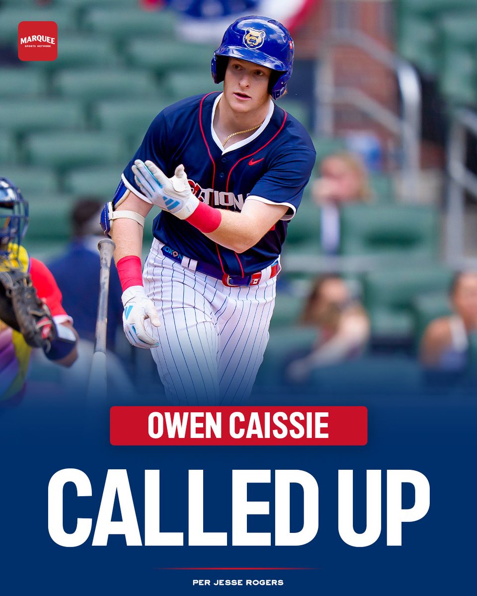 Marquee Sports Network (@watchmarquee) on Twitter photo REPORT: The Cubs are calling up their top prospect, outfielder Owen Caissie, per <a href="/JesseRogersESPN/">Jesse Rogers</a>. REPORT: The Cubs are calling up their top prospect, outfielder Owen Caissie, per <a href="/JesseRogersESPN/">Jesse Rogers</a>.