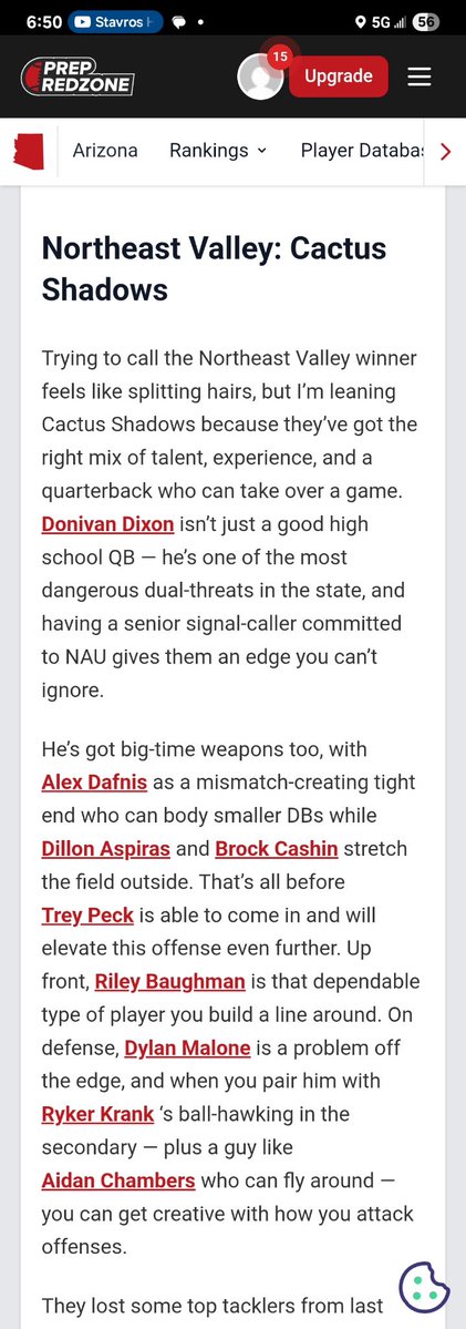 Dylan Malone (@dylanmalone2026) on Twitter photo Thanks <a href="/thehonestupdate/">Hunter Tierney</a> and <a href="/PrepRedzoneAZ/">Prep Redzone Arizona</a> for the write up! Canβt wait to prove myself with these people! 2 weeks until game time, ready to go!
<a href="/CoachCDII/">Chris Dixon II</a> <a href="/RonTBAOL/">Ron Sowers</a> <a href="/CSHSAthletics1/">CSHSAthletics</a> <a href="/CSFalconsFB/">Cactus Shadows Falcons football</a> <a href="/CoachFaske/">Caid Faske</a> <a href="/CoachOsagiede/">Dennis Osagiede</a> <a href="/coachjohnmalone/">John Malone</a> <a href="/coachbarrett91/">Chris Barrett</a> <a href="/azc_obert/">Richard Obert</a> Thanks <a href="/thehonestupdate/">Hunter Tierney</a> and <a href="/PrepRedzoneAZ/">Prep Redzone Arizona</a> for the write up! Canβt wait to prove myself with these people! 2 weeks until game time, ready to go!
<a href="/CoachCDII/">Chris Dixon II</a> <a href="/RonTBAOL/">Ron Sowers</a> <a href="/CSHSAthletics1/">CSHSAthletics</a> <a href="/CSFalconsFB/">Cactus Shadows Falcons football</a> <a href="/CoachFaske/">Caid Faske</a> <a href="/CoachOsagiede/">Dennis Osagiede</a> <a href="/coachjohnmalone/">John Malone</a> <a href="/coachbarrett91/">Chris Barrett</a> <a href="/azc_obert/">Richard Obert</a>