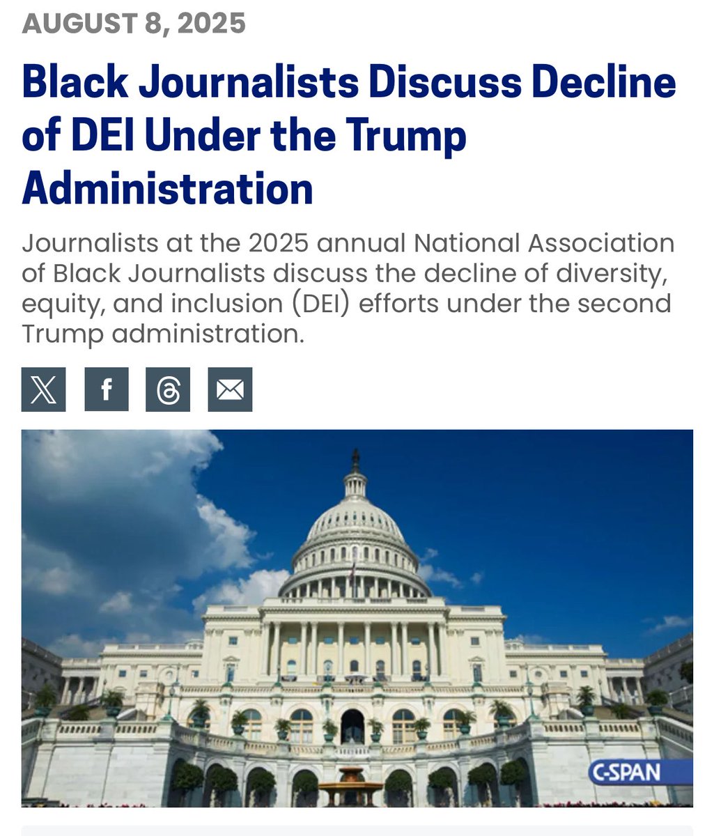 You can watch the <a href="/NABJ/">#NABJ Headquarters ✊🏾🖊️🎙️💻 📷 🎥 📝 🔈</a> panel discussion on the decline of DEI here on C-SPAN - c-span.org/program/public…