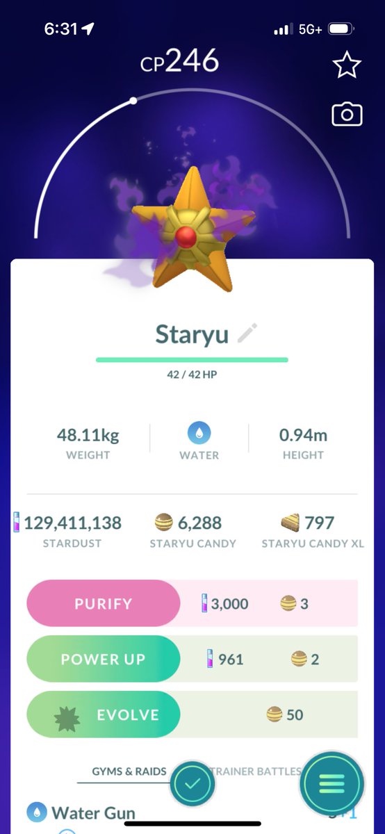 DylanJustison's tweet image. It does exist! Shadow Staryu!! #PokemonGo