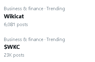BitGeorge_'s tweet image. $WKC Wikicat on trending