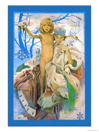 Poster presentation of Andersen's Snow Queen #artbots #mucha
