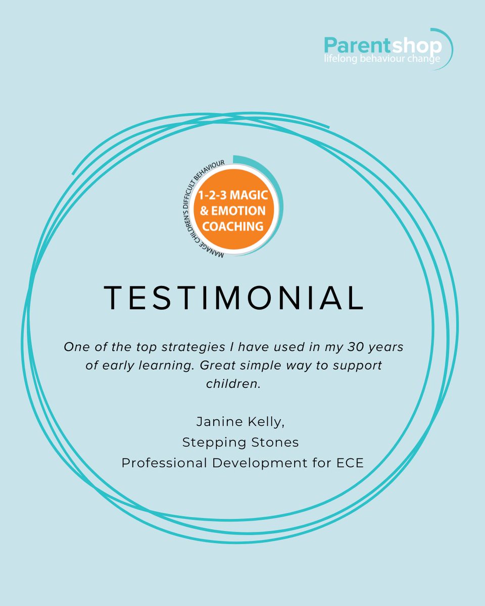 Parentshop's tweet photo. Child and family services professionals are using 1-2-3 Magic® &amp; Emotion Coaching to bring structure and calm into their work with children and carers.

Upcoming webinars:
4 September
17 October
6 November
8 December

More information and register here: https://t.co/fAmqfGJ958 https://t.co/rPTdk7DOZ9