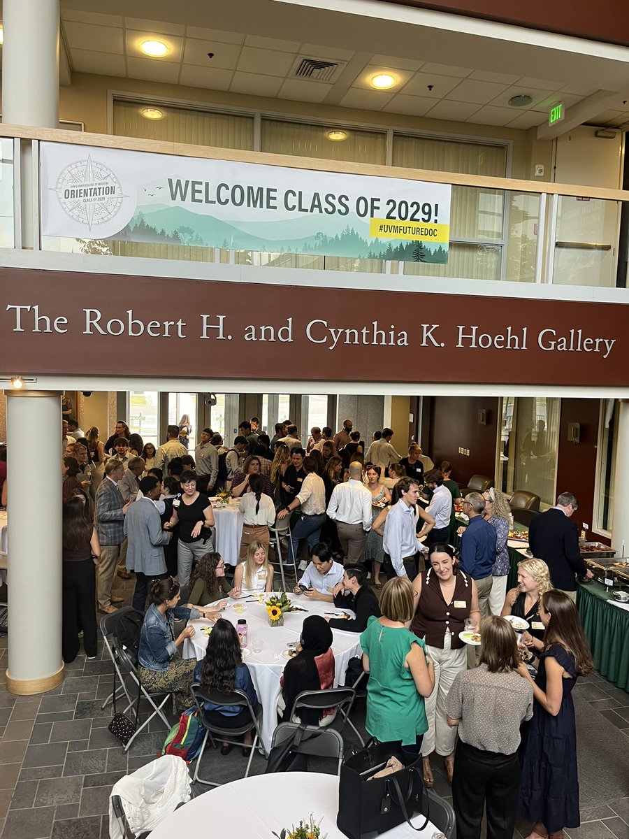 UVMLarnerMed's tweet image. Today, the Dean’s Welcome reception for the #UVMLarnerMed Class of 2029’s orientation week included special words from guest speaker Dr. Marlene Tromp, UVM President. @uvmvermont @MarleneTromp