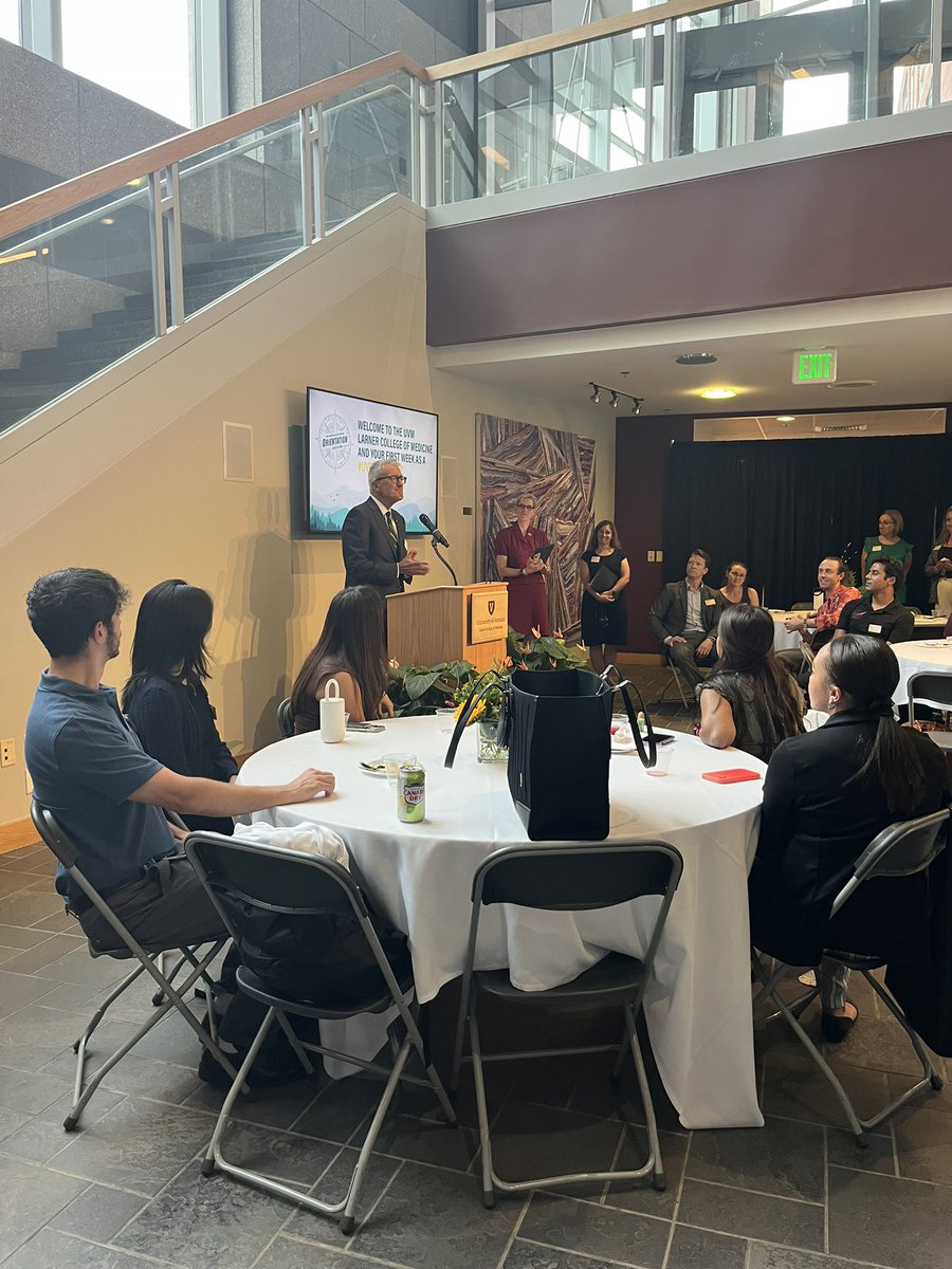 UVMLarnerMed's tweet image. Today, the Dean’s Welcome reception for the #UVMLarnerMed Class of 2029’s orientation week included special words from guest speaker Dr. Marlene Tromp, UVM President. @uvmvermont @MarleneTromp
