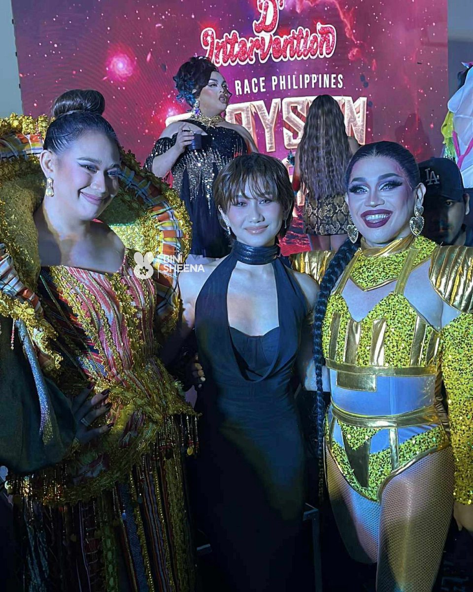 BiniSheenaOFC's tweet photo. Sheena with Precious Paula Nicole and Popstar Bench! 💜
#DIntervention #SlaysianRoyale #DragRacePH
#BINI #BINISheena #SheenaCatacutan https://t.co/xEwCFKbpvL