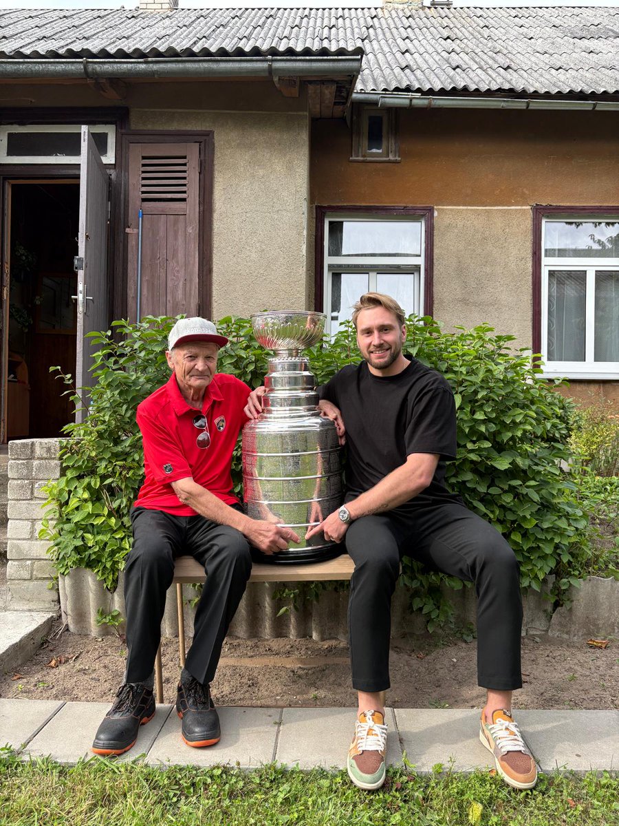 Philip Pritchard (@keeperofthecup) on Twitter photo A special day for young and old in Latvia. Uvis surprises some kids in school and then takes the #stanleycup to show his Grandpa the family name engraved on it <a href="/NHL/">NHL</a> <a href="/FlaPanthers/">Florida Panthers</a> <a href="/HockeyHallFame/">Hockey Hall of Fame</a> A special day for young and old in Latvia. Uvis surprises some kids in school and then takes the #stanleycup to show his Grandpa the family name engraved on it <a href="/NHL/">NHL</a> <a href="/FlaPanthers/">Florida Panthers</a> <a href="/HockeyHallFame/">Hockey Hall of Fame</a>