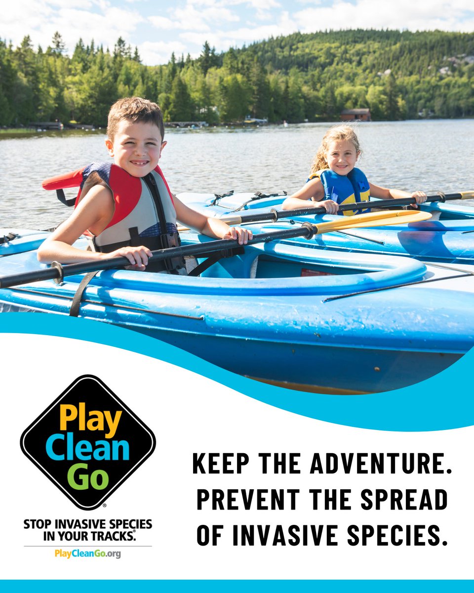 🚣‍♀️ Summer paddling season is in full swing! Whether you’re kayaking, canoeing, or paddleboarding, you can help protect our waterways from invasive species.

✅ Clean your watercraft, paddles, and gear of plants, mud, and animals

✅ Drain all water from boats and equipment before