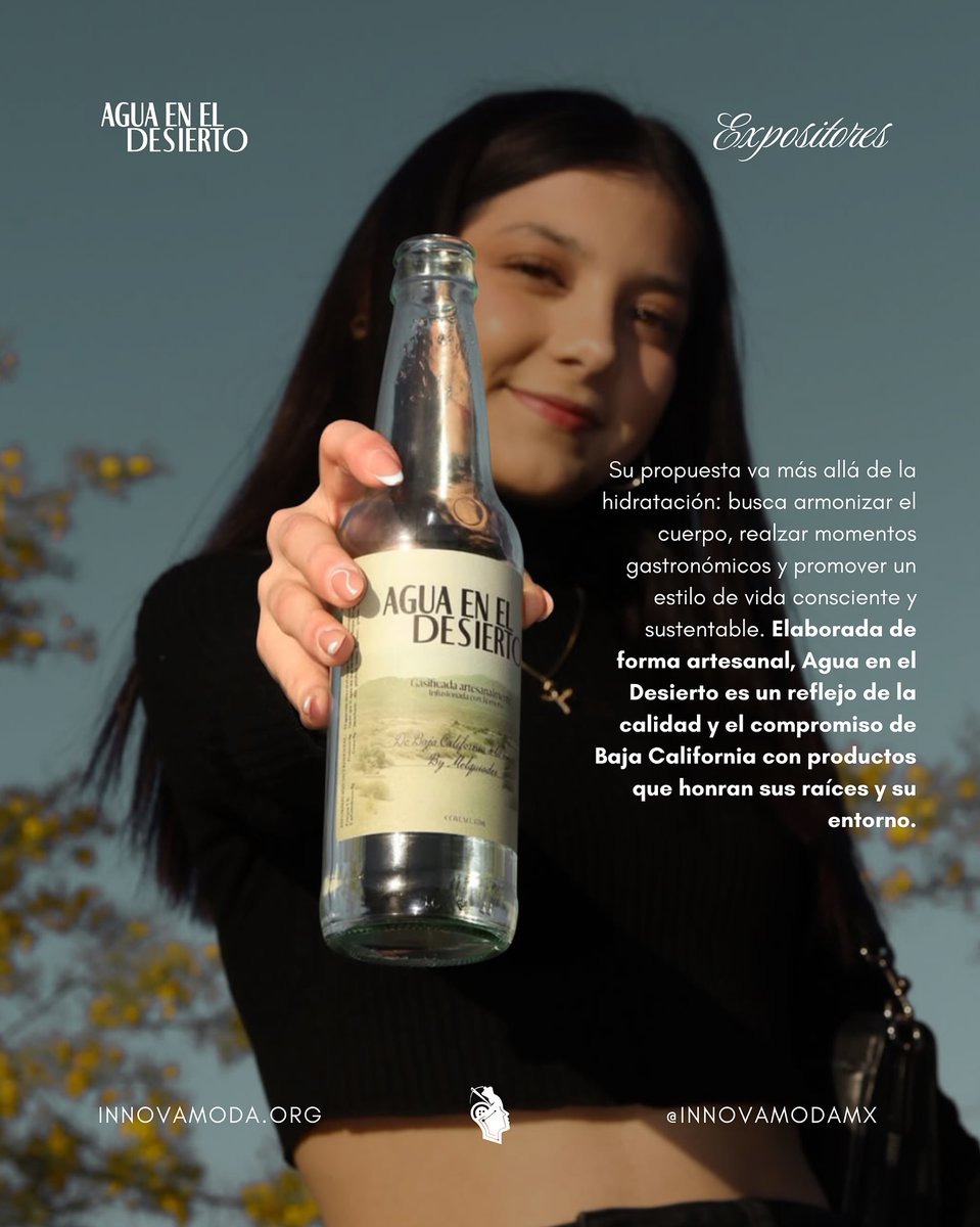 TjInnovadora's tweet image. 💧En #InnovaModa2025 damos la bienvenida a Agua en el Desierto, una marca de Mexicali que convierte la hidratación en una experiencia de bienestar y sostenibilidad.

¡Ya viene @InnovaModa_Mx!

📅17/Agosto
📍Hotel Castillos del Mar
🎟️ÚLTIMOS BOLETOS⤵️
eventbrite.com/e/innovamoda-c…