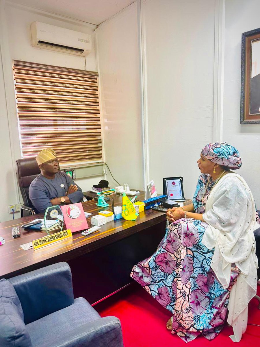 AMB Dr. Sameera Abubakar meets Hon. Sunday Adedayo Asefon, SSA to the President on Student Engagement! Discussing opportunities &amp; collaboration for Nigerian youth #NACCIMANYE #YouthEmpowerment #NigerianYouth