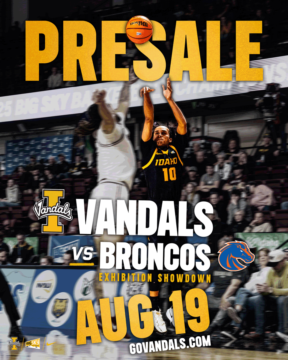 Presale 🔜

Wanna see <a href="/krissplasher/">krissplasher</a> splashing threes just like this in Idaho Central Arena? 

Get your seats when the presale opens next week and we'll see you in Boise ✌️

#GoVandals