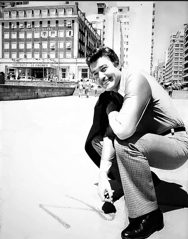 Guy Williams, El Zorro, en Mar del Plata, temporada 1977-78, cuando actuó en el circo Real Madrid.