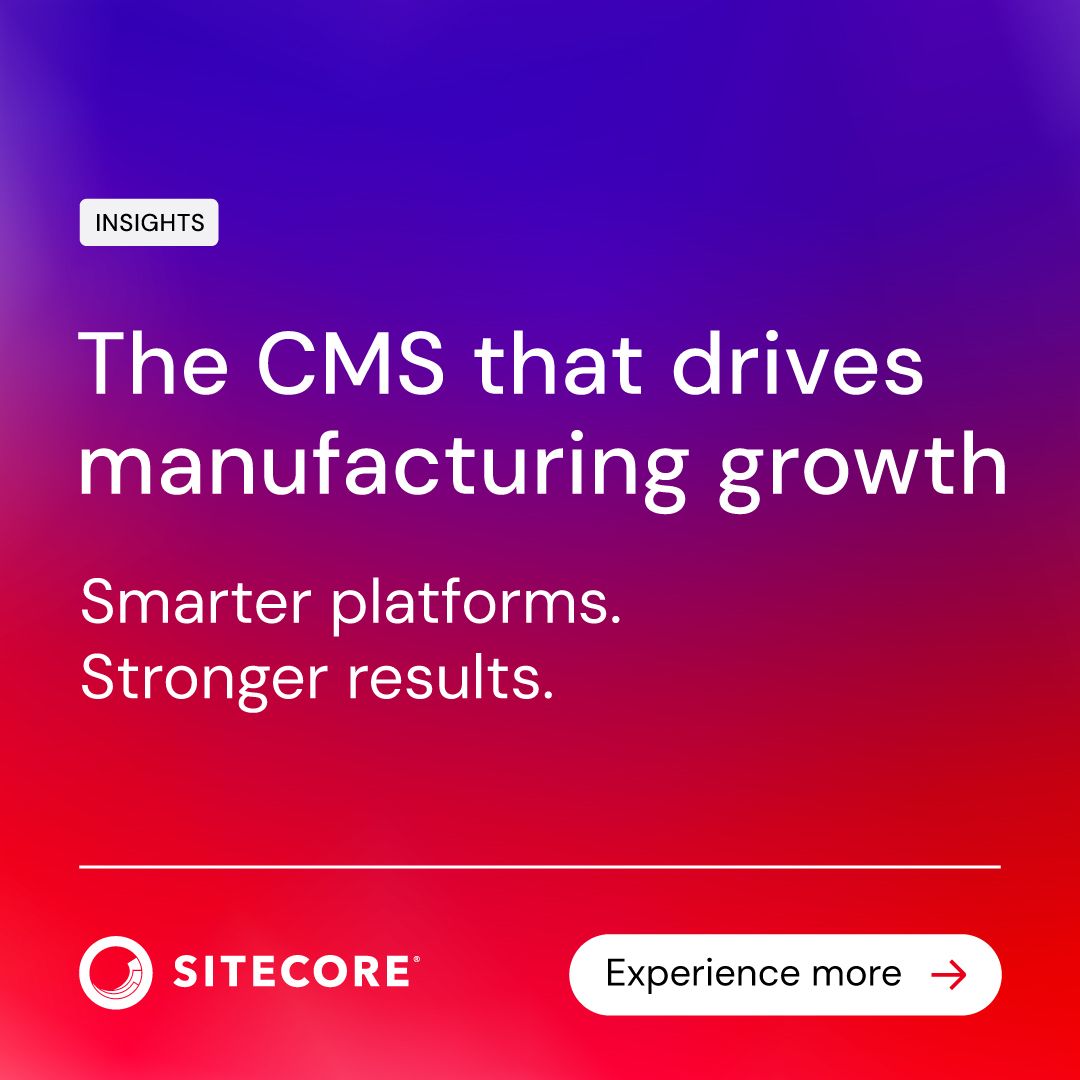 Sitecore's tweet image. Manufacturers are turning expectations into growth opportunities. From real-time inventory to self-service portals, digital is the new default—and buyers expect the same experiences they get in other industries. Read how Sitecore is powering this shift: siteco.re/3UYWCr3