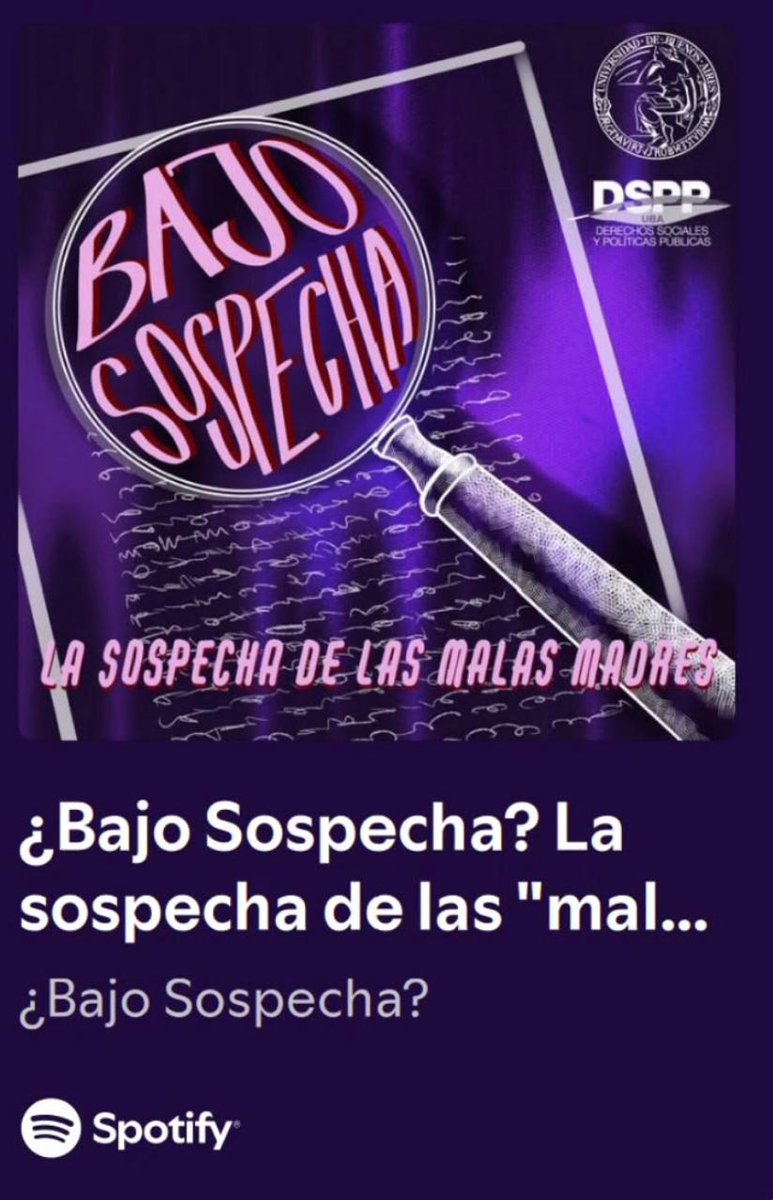 grupodspp's tweet photo. Les compartimos el nuevo episodio del pódcast «Bajo Sospecha». Episodio 3: La sospecha de las malas madres. https://t.co/6vpk2eZbuL